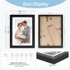 image:imageDistressed White 8x10 Picture Frame Picture Frames 8x10 Wooden Picture Frames with Real Glass Rustic 8 x 10 Photo Frame for Wall or Tabletop Display Picture 5x7 with Mat or 8x 10 Without Mat 1 PackRustic Black