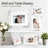 image:imageDistressed White 8x10 Picture Frame Picture Frames 8x10 Wooden Picture Frames with Real Glass Rustic 8 x 10 Photo Frame for Wall or Tabletop Display Picture 5x7 with Mat or 8x 10 Without Mat 1 PackDistressed White 1 Pack