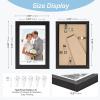 image:imageDistressed White 8x10 Picture Frame Picture Frames 8x10 Wooden Picture Frames with Real Glass Rustic 8 x 10 Photo Frame for Wall or Tabletop Display Picture 5x7 with Mat or 8x 10 Without Mat 1 PackRustic Black
