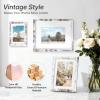 image:imageDistressed White 8x10 Picture Frame Picture Frames 8x10 Wooden Picture Frames with Real Glass Rustic 8 x 10 Photo Frame for Wall or Tabletop Display Picture 5x7 with Mat or 8x 10 Without Mat 1 PackDistressed White