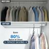 image:imageHOUSE DAY 10 Pack Closet Organizers and Storage with 5 Holes for Cascading Multipurpose Space Saving Hanger Organizer Closer Organizer for Closet Organization Dorm Room Essentials  Dark BlackDark Black