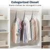 image:imageHOUSE DAY 10 Pack Closet Organizers and Storage with 5 Holes for Cascading Multipurpose Space Saving Hanger Organizer Closer Organizer for Closet Organization Dorm Room Essentials  Dark BlackDark Black