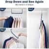 image:imageHOUSE DAY 10 Pack Closet Organizers and Storage with 5 Holes for Cascading Multipurpose Space Saving Hanger Organizer Closer Organizer for Closet Organization Dorm Room Essentials  Dark BlackMisty Blue