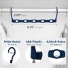 image:imageHOUSE DAY 10 Pack Closet Organizers and Storage with 5 Holes for Cascading Multipurpose Space Saving Hanger Organizer Closer Organizer for Closet Organization Dorm Room Essentials  Dark BlackMisty Blue