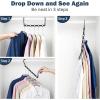 image:imageHOUSE DAY 10 Pack Closet Organizers and Storage with 5 Holes for Cascading Multipurpose Space Saving Hanger Organizer Closer Organizer for Closet Organization Dorm Room Essentials  Dark BlackDark Black