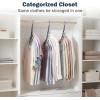 image:imageHOUSE DAY 10 Pack Closet Organizers and Storage with 5 Holes for Cascading Multipurpose Space Saving Hanger Organizer Closer Organizer for Closet Organization Dorm Room Essentials  Dark BlackMisty Blue