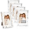 image:imageDistressed White 8x10 Picture Frame Picture Frames 8x10 Wooden Picture Frames with Real Glass Rustic 8 x 10 Photo Frame for Wall or Tabletop Display Picture 5x7 with Mat or 8x 10 Without Mat 1 PackDistressed White