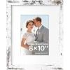 image:imageDistressed White 8x10 Picture Frame Picture Frames 8x10 Wooden Picture Frames with Real Glass Rustic 8 x 10 Photo Frame for Wall or Tabletop Display Picture 5x7 with Mat or 8x 10 Without Mat 1 PackDistressed White 1 Pack