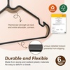 image:imageHOUSE DAY Black Plastic Hangers 100 Pack  Made in USA  Slim Space Saving Clothes Hanger with Shoulder Grooves for Dresses Shirts Pants Durable and Strong  Perfect Closet Organizers and StorageBlack