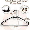 image:imageHOUSE DAY Black Plastic Hangers 100 Pack  Made in USA  Slim Space Saving Clothes Hanger with Shoulder Grooves for Dresses Shirts Pants Durable and Strong  Perfect Closet Organizers and StorageBlack