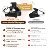 image:imageHOUSE DAY Black Plastic Hangers 100 Pack  Made in USA  Slim Space Saving Clothes Hanger with Shoulder Grooves for Dresses Shirts Pants Durable and Strong  Perfect Closet Organizers and StorageBlack