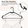 image:imageHOUSE DAY Black Plastic Hangers 100 Pack  Made in USA  Slim Space Saving Clothes Hanger with Shoulder Grooves for Dresses Shirts Pants Durable and Strong  Perfect Closet Organizers and StorageBlack