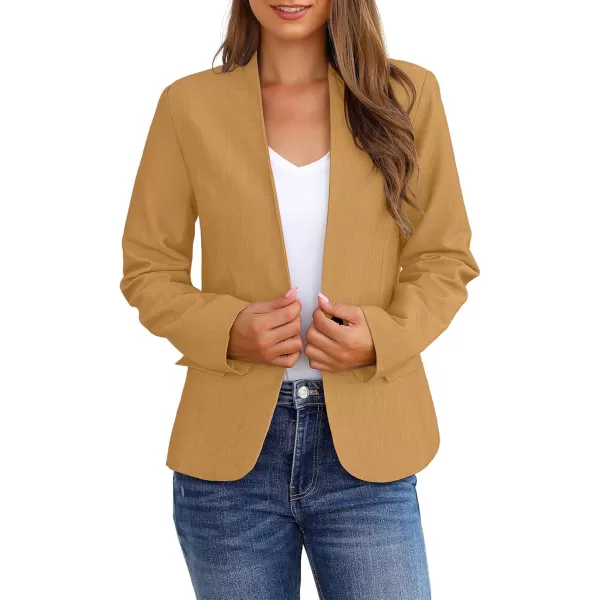 GRAPENT Womens Business Casual Pockets Work Office Blazer Back Slit Jacket SuitTaffy