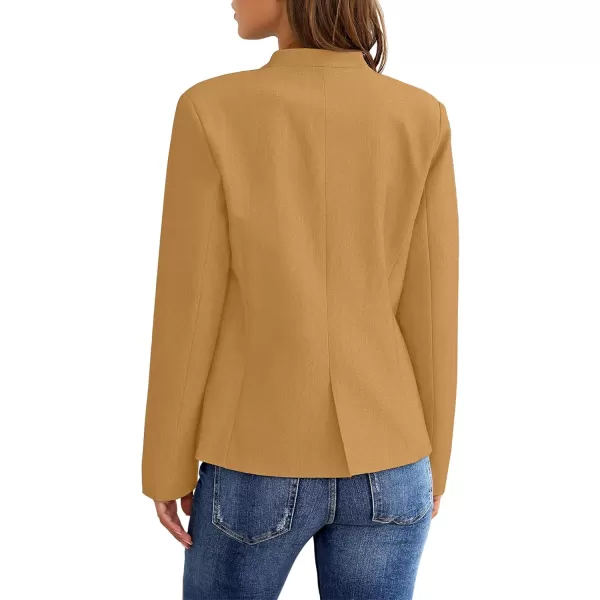 GRAPENT Womens Business Casual Pockets Work Office Blazer Back Slit Jacket SuitTaffy