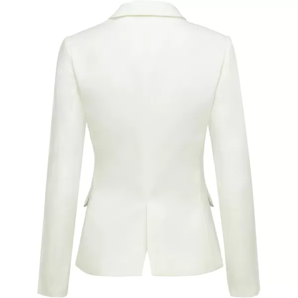 GRAPENT Womens Business Casual Pockets Work Office Blazer Back Slit Jacket SuitZ Beige
