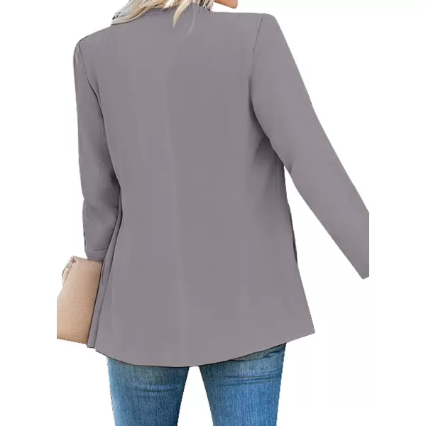 GRAPENT Womens Open Front Business Casual Pockets Work Office Blazer Jacket SuitGrey
