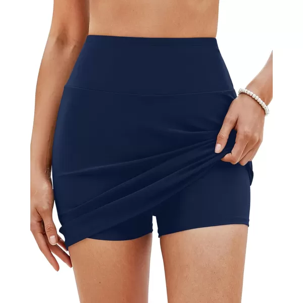 GARPENT Womens Swim Skirt High Waisted Bathing Suit Bottoms Modest Swimsuits Bikini Swim Skirts Bottom with Short