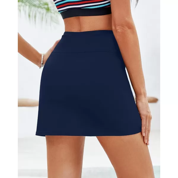 GARPENT Womens Swim Skirt High Waisted Bathing Suit Bottoms Modest Swimsuits Bikini Swim Skirts Bottom with Short