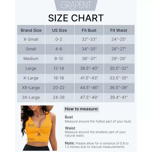 GRAPENT Bikini Tops for Women Cropped Tankini Tops Beach Padded Knot Twist Cut Out Adjustable Tank Swimwear Top OnlyRadiant Yellow
