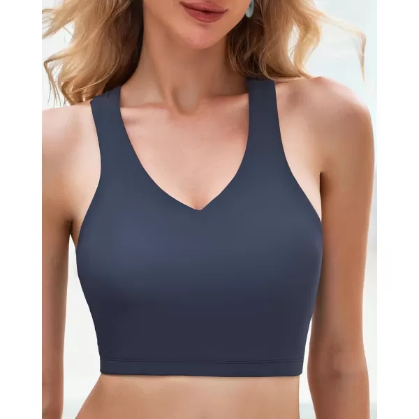 GRAPENT Bikini Tops for Women Cropped Tankini Tops Beach Padded Modest Adjustable Sporty Swimsuit Tank Swimwear Top OnlyDark Gray