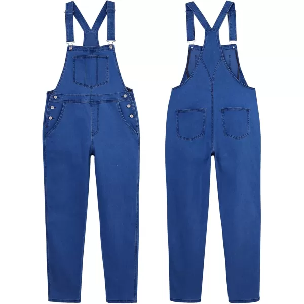 GRAPENT Overalls for Women Loose Fit Jean Denim Bib Jumpsuit Stretch Overall PantsCody Blue