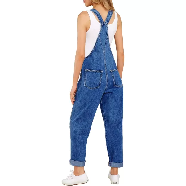 GRAPENT Overalls for Women Loose Fit Jean Denim Bib Jumpsuit Stretch Overall PantsCody Blue