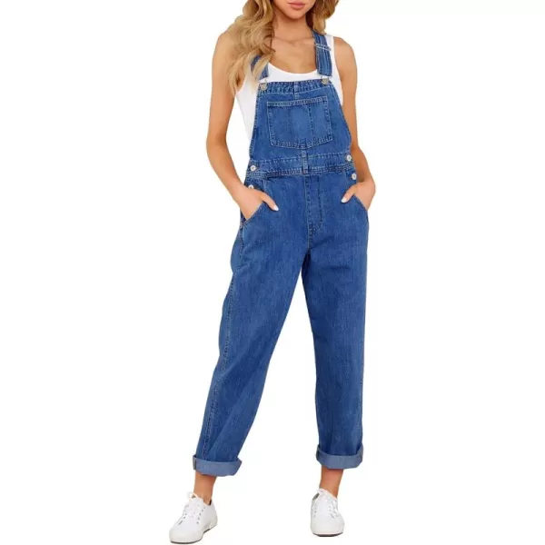 GRAPENT Overalls for Women Loose Fit Jean Denim Bib Jumpsuit Stretch Overall PantsCody Blue