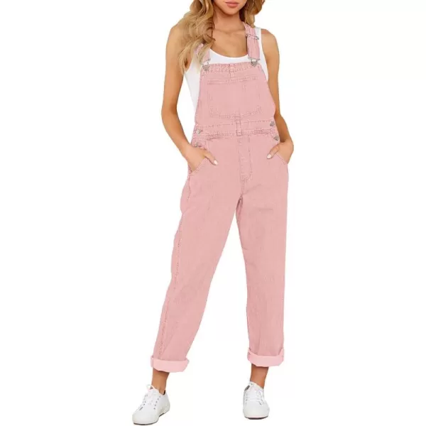 GRAPENT Overalls for Women Loose Fit Jean Denim Bib Jumpsuit Stretch Overall PantsPink