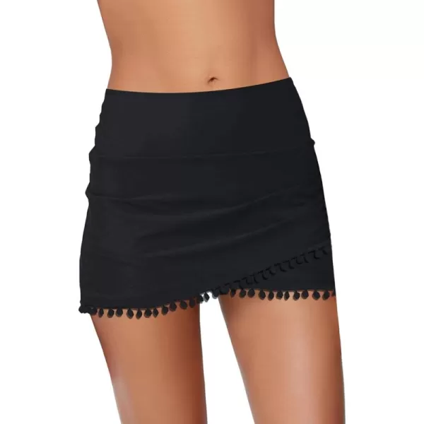 E Mid Waist Tassels Black
