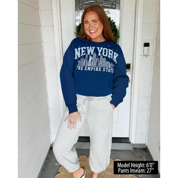 GRAPENT Fleece Lined Sweatpants Women Baggy Pull On High Waisted Joggers Athleisure Warm Trouser Sweat Pants with PocketHeather Gray