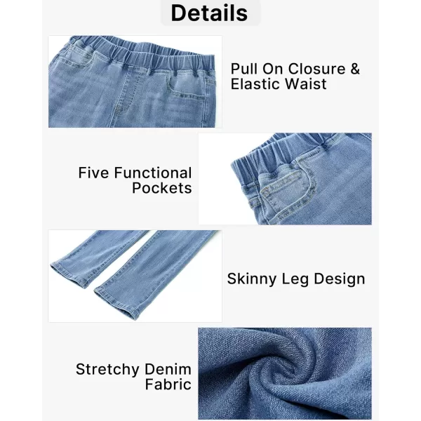 GRAPENT Pull On Jeans for Women High Waisted Skinny Capri Pants Trendy Stretch Denim Cropped Jeans Crop Jeggings CaprisCobalt Blue