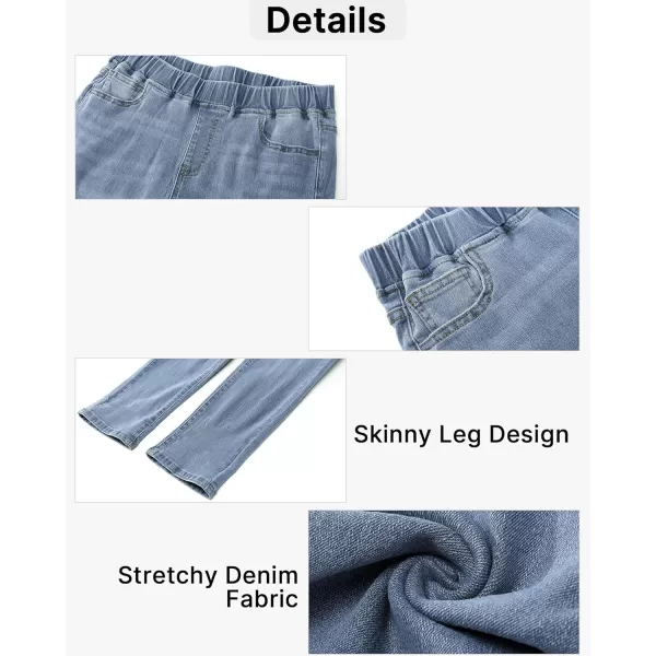 GRAPENT Pull On Jeans for Women High Waisted Skinny Capri Pants Trendy Stretch Denim Cropped Jeans Crop Jeggings CaprisDaylight Blue  Acid Wash