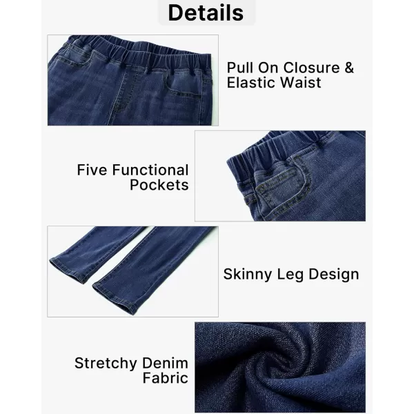 GRAPENT Pull On Jeans for Women High Waisted Skinny Capri Pants Trendy Stretch Denim Cropped Jeans Crop Jeggings CaprisNightfall Blue