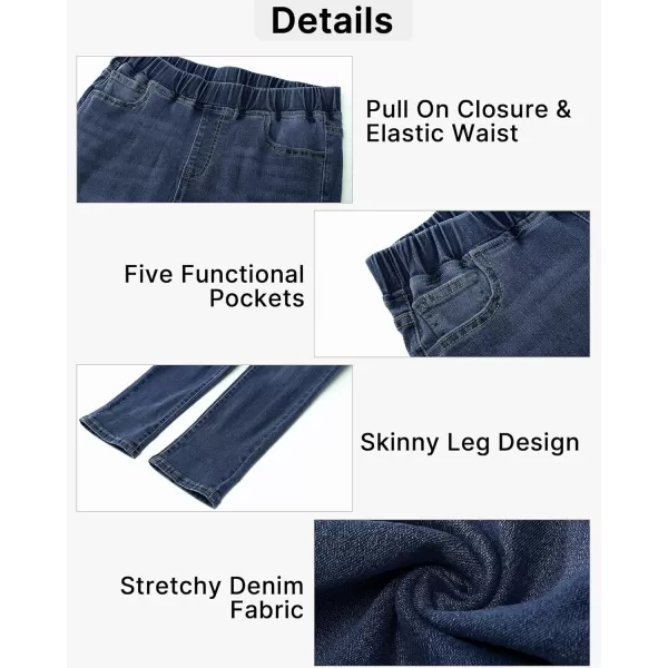 GRAPENT Pull On Jeans for Women High Waisted Skinny Capri Pants Trendy Stretch Denim Cropped Jeans Crop Jeggings CaprisVintage Dark Blue