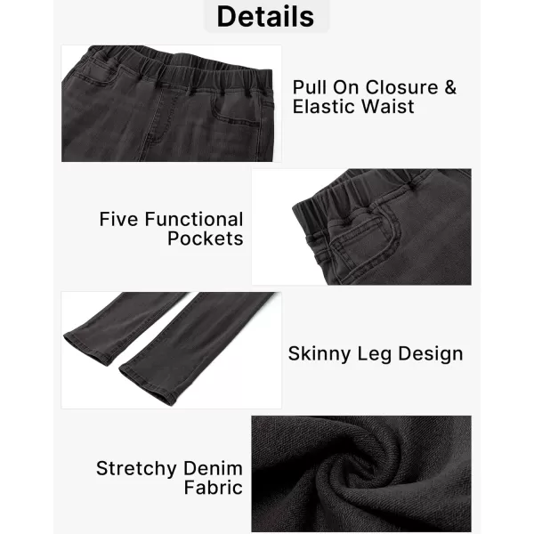 GRAPENT Pull On Jeans for Women High Waisted Skinny Capri Pants Trendy Stretch Denim Cropped Jeans Crop Jeggings CaprisWashed Black