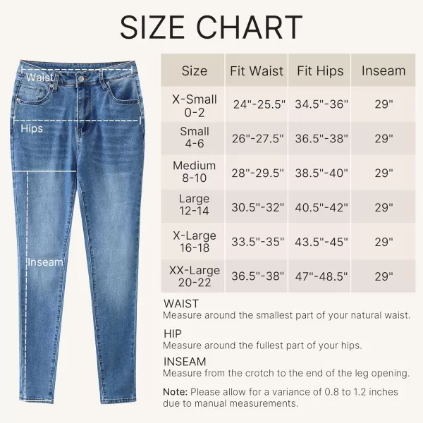 GRAPENT Skinny Jeans for Women High Waist Stretchy Classic High Rise Slimming Jeggings Denim Trousers PantsDark Blue