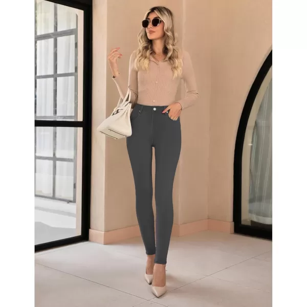 GRAPENT Skinny Jeans for Women High Waist Stretchy Classic High Rise Slimming Jeggings Denim Trousers PantsDark Gray