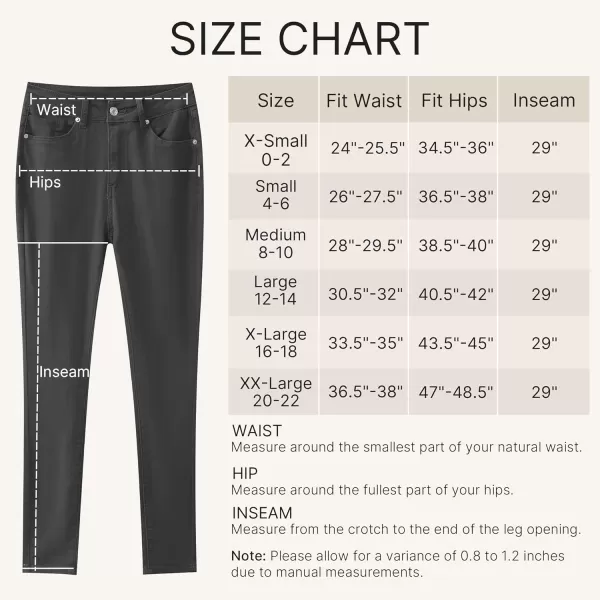 GRAPENT Skinny Jeans for Women High Waist Stretchy Classic High Rise Slimming Jeggings Denim Trousers PantsDark Gray