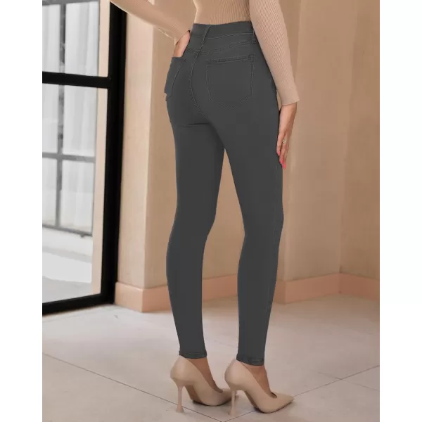 GRAPENT Skinny Jeans for Women High Waist Stretchy Classic High Rise Slimming Jeggings Denim Trousers PantsDark Gray