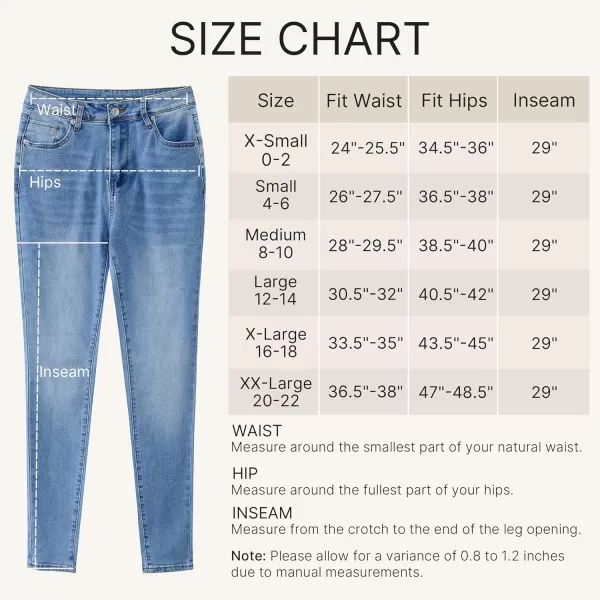 GRAPENT Skinny Jeans for Women High Waist Stretchy Classic High Rise Slimming Jeggings Denim Trousers PantsNightfall Blue