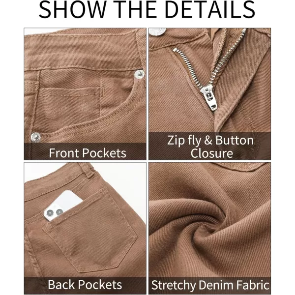 GRAPENT Skinny Jeans for Women High Waist Stretchy Classic High Rise Slimming Jeggings Denim Trousers PantsPecan Brown