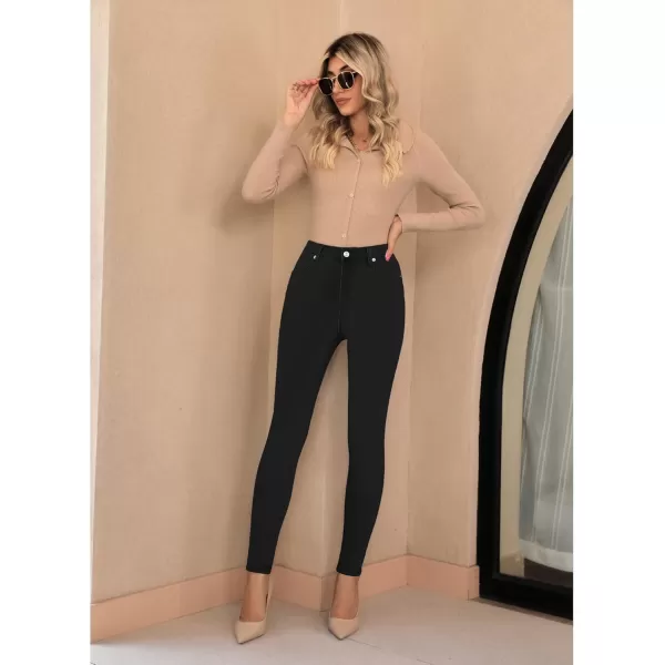GRAPENT Skinny Jeans for Women High Waist Stretchy Classic High Rise Slimming Jeggings Denim Trousers PantsTrue Black