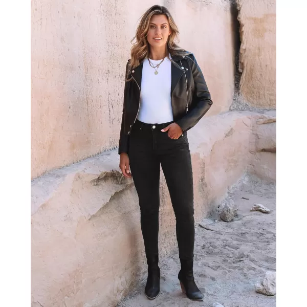 GRAPENT Skinny Jeans for Women High Waist Stretchy Classic High Rise Slimming Jeggings Denim Trousers PantsTrue Black