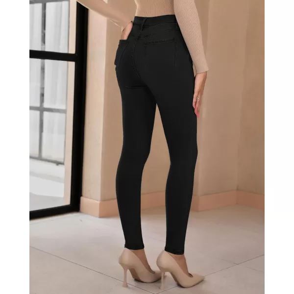 GRAPENT Skinny Jeans for Women High Waist Stretchy Classic High Rise Slimming Jeggings Denim Trousers PantsTrue Black