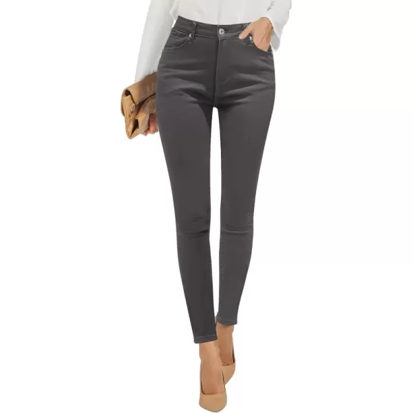 GRAPENT Skinny Jeans for Women High Waist Stretchy Classic High Rise Slimming Jeggings Denim Trousers PantsDark Gray