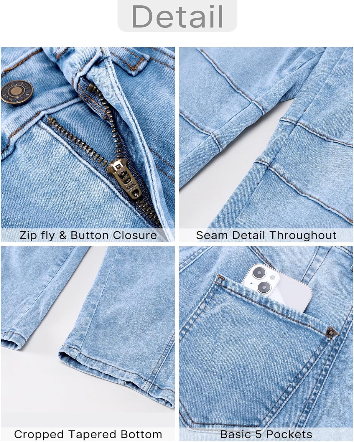 GRAPENT Barrel Jeans for Women Trendy High Waisted Wide Leg Baggy Cropped Relax Fit Stretch Denim Trouser Ankle PantsRoadnight Blue