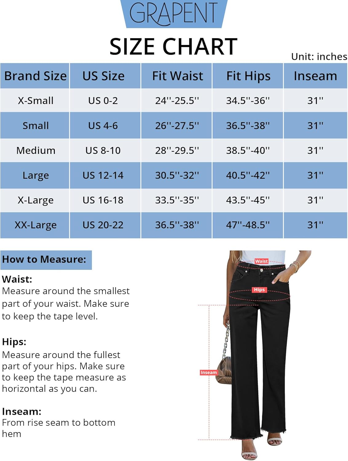 GRAPENT Straight Leg Jeans for Women High Waisted Stretchy Frayed Raw Hem Loose Denim Pants Casual Baggy Jean TrousersAlways Black