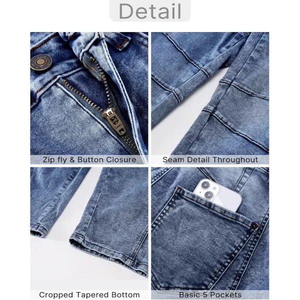 GRAPENT Barrel Jeans for Women Trendy High Waisted Wide Leg Baggy Cropped Relax Fit Stretch Denim Trouser Ankle PantsMidnight Blue