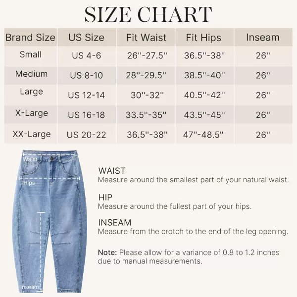 GRAPENT Barrel Jeans for Women Trendy High Waisted Wide Leg Baggy Cropped Relax Fit Stretch Denim Trouser Ankle PantsReef Blue