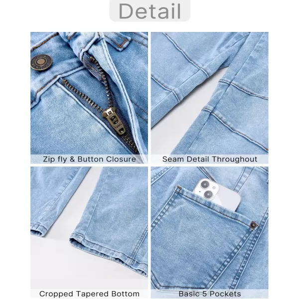 GRAPENT Barrel Jeans for Women Trendy High Waisted Wide Leg Baggy Cropped Relax Fit Stretch Denim Trouser Ankle PantsRoadnight Blue